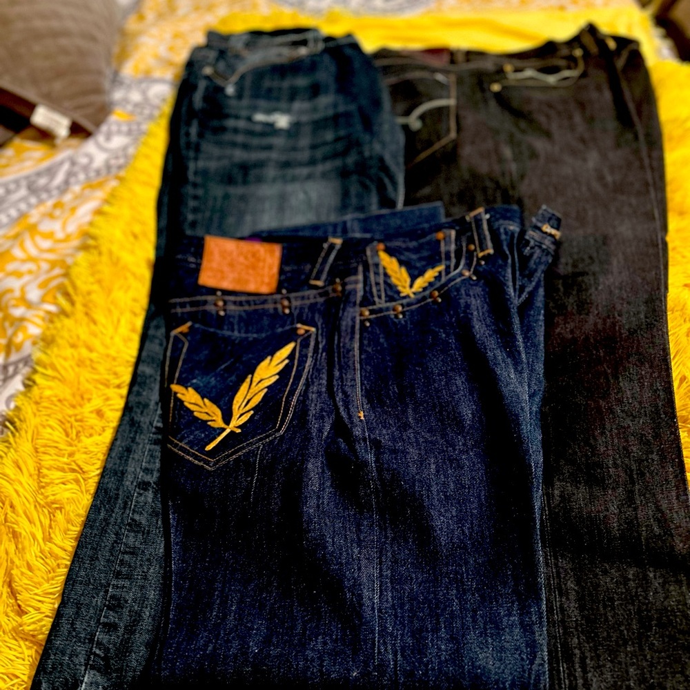 Three pair of jeans size 38x34